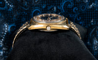 Seiko Automatic 7006-7119 - Gold Tone Day-Date - Charcoal Dial - 1972