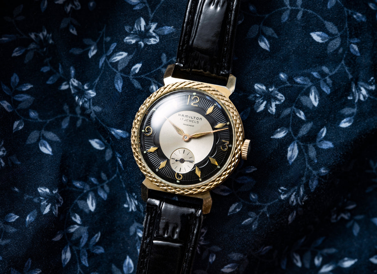 Hamilton Caliber 987 - 1920s Lancaster Movement - Black Petal Dial