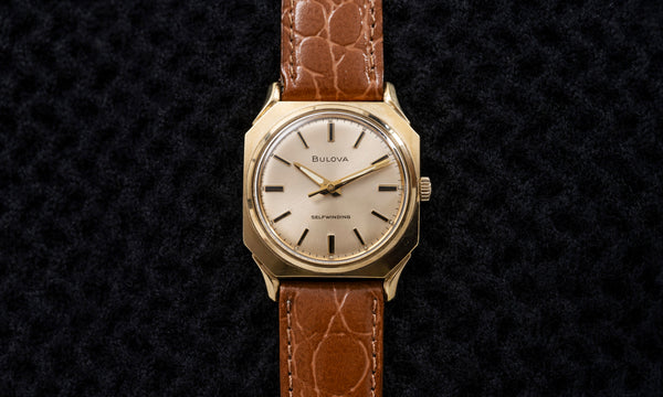 Bulova Selfwinding - Octagonal Case Cut in Eight Facets - Champagne Sunburst Dial - 1966