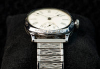 Waltham - White Enamel Dial - Engraved Spartan Case - 1904