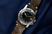 Glycine Airman Special Automatic - Black 24-Hour Dial - Working Hack - Circa 1960s