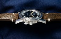 Glycine Airman Special Automatic - Black 24-Hour Dial - Working Hack - Circa 1960s