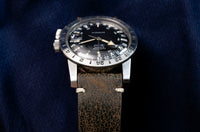 Glycine Airman Special Automatic - Black 24-Hour Dial - Working Hack - Circa 1960s