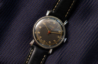 Technos - Tropical Dial - Red Sweep Seconds - Swiss, 1940s