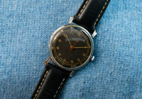 Technos - Tropical Dial - Red Sweep Seconds - Swiss, 1940s