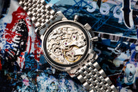 Ollech & Wajs Regatta Chronograph - Blue Dial - Valjoux 72 - VERY RARE - 1960s