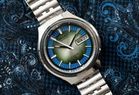 Seiko Daini Automatic Day-Date - Green Sunburst Dial - Circa 1974