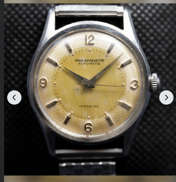 Paul Breguette Automatic (c. 1947) - Warm Patina Dial - Gold Plated Movement - Vintage Watch